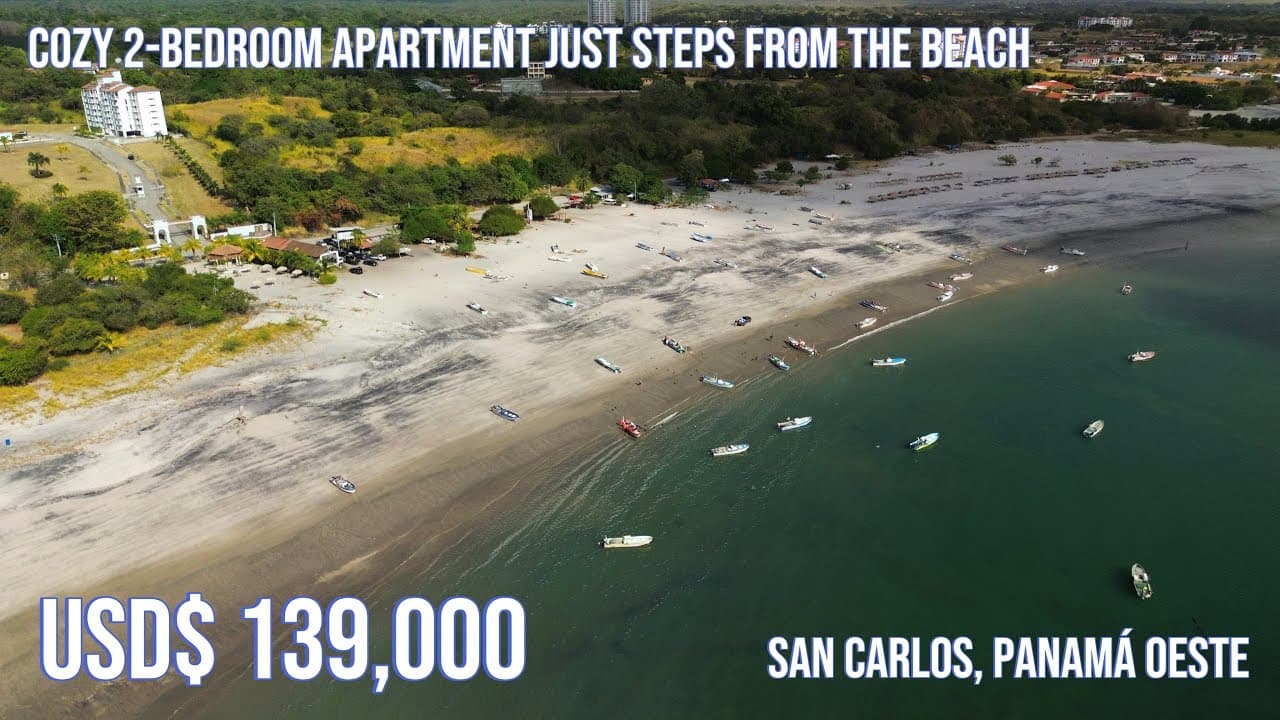 COZY 2-Bedroom APARTMENT Just STEPS From the BEACH in San Carlos, Panamá Oeste - USD$ 139,000