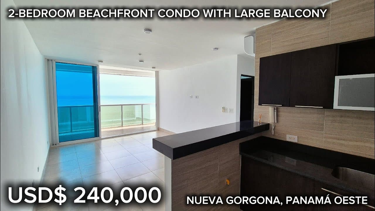 2-Bedroom BEACHFRONT CONDO with LARGE BALCONY, Nueva Gorgona, Panamá Oeste - USD$ 240,000